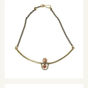 Laurel Hill Arche Collar: Peach Gem & Goldstone